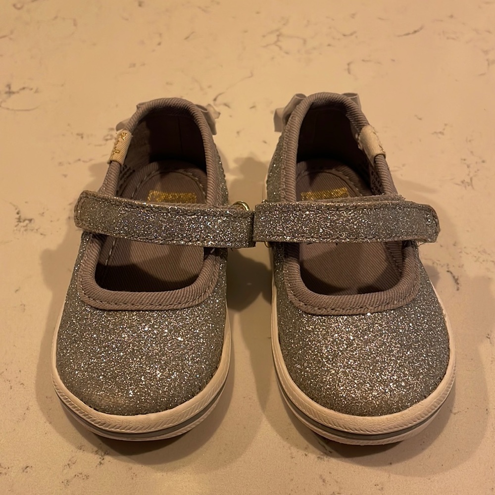 Kate spade silver sparkle Mary Jane keds